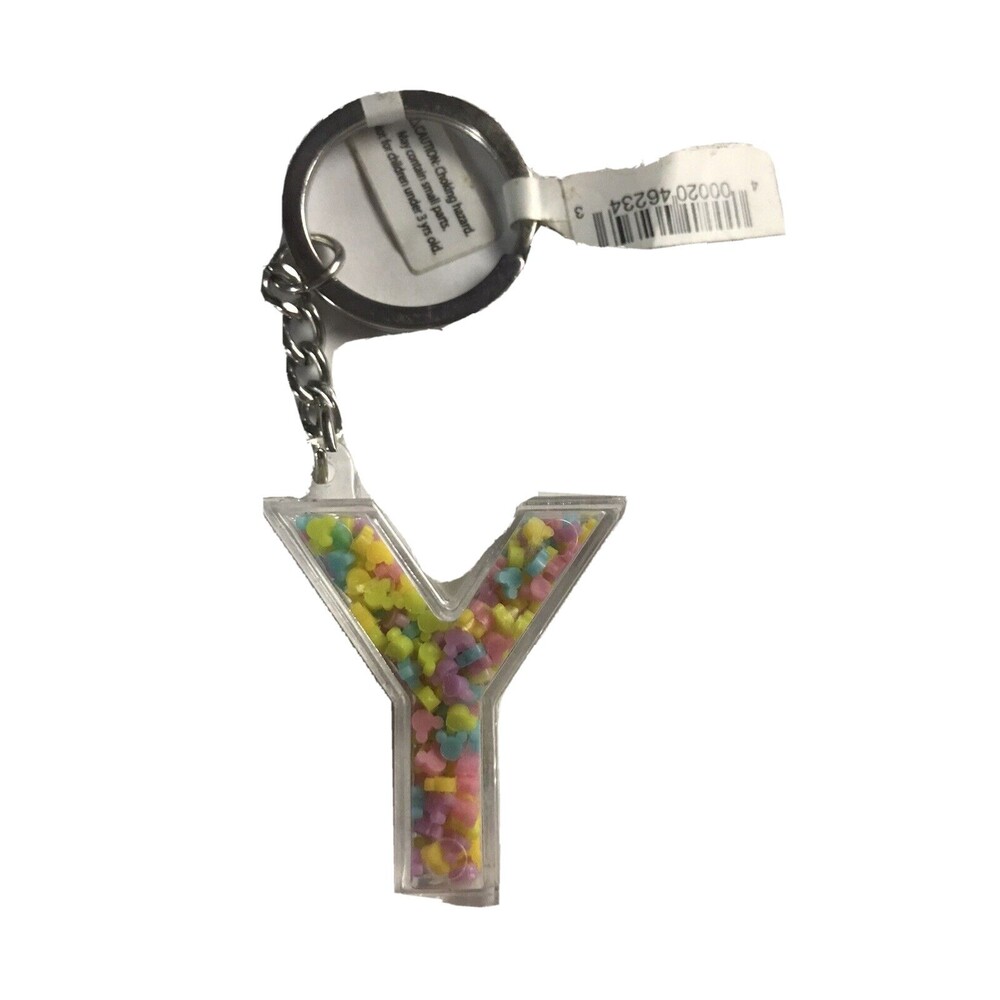 Disney Parks Letter Y Initial Keychain  Mickey Mouse Icon Bead NWT